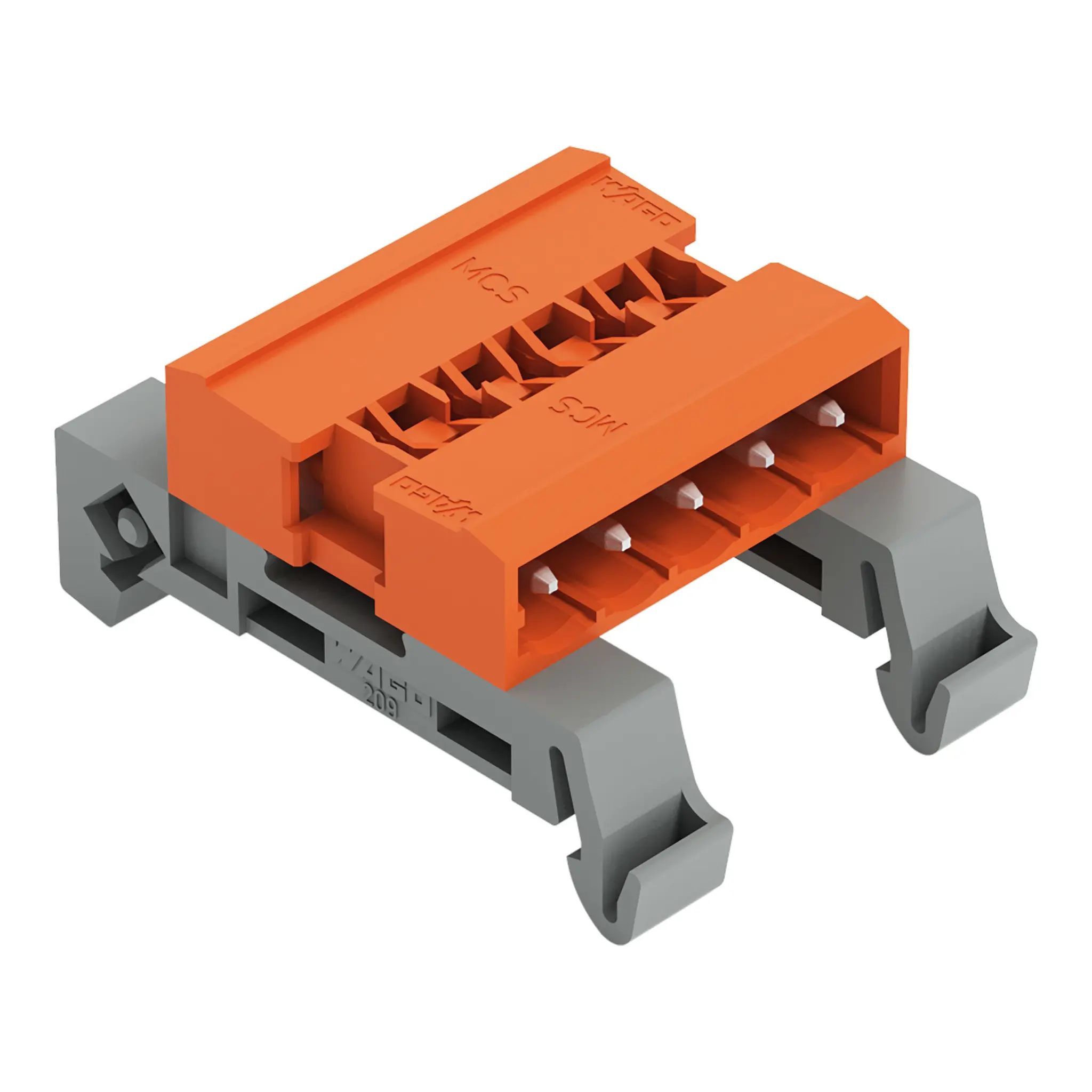 Produktfoto 1 von WAGO 232 Steckbarer Klemmenblock Stiftleiste 5-Kontakte 5.08mm-Raster Horizontal