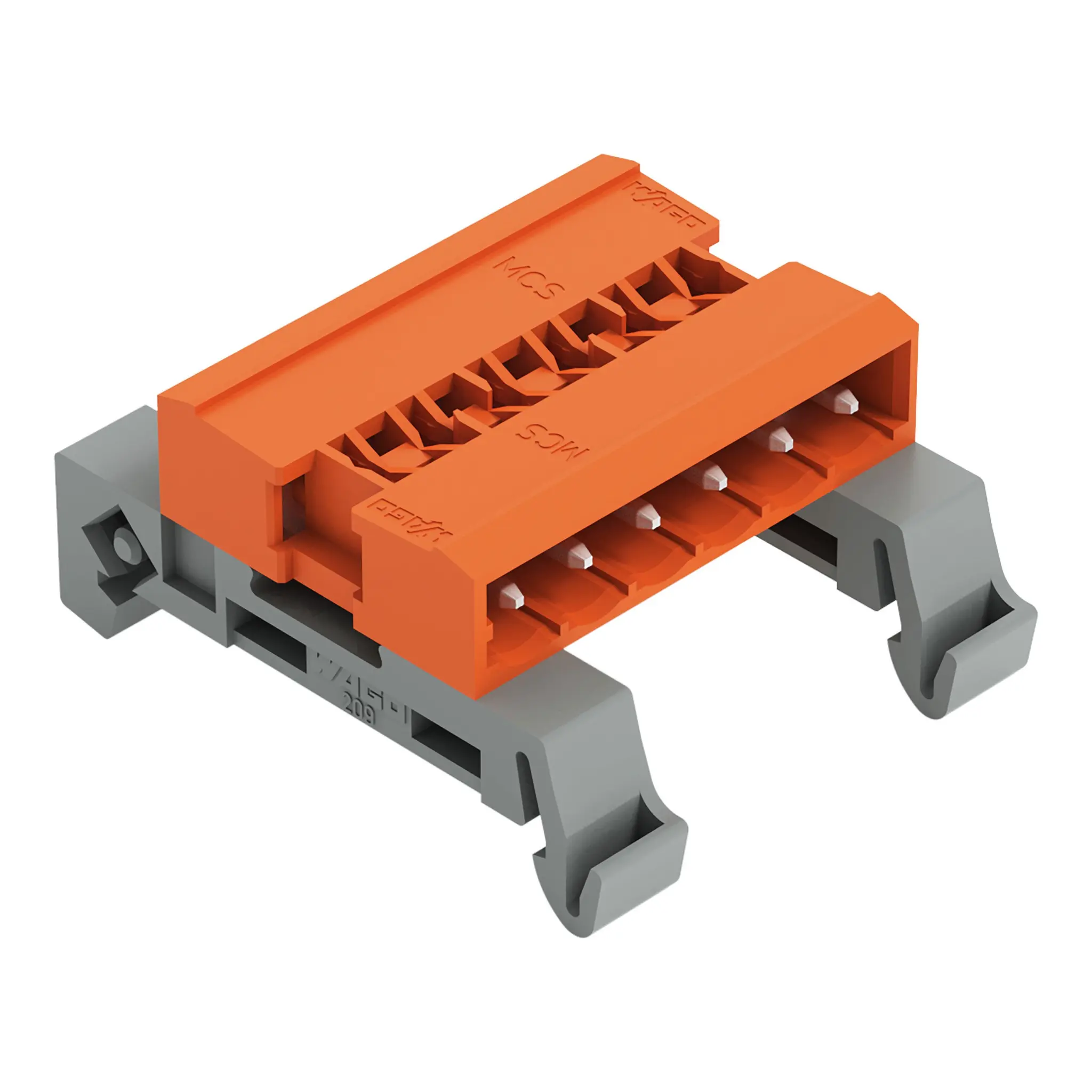 Produktfoto 1 von WAGO 232 Steckbarer Klemmenblock Stiftleiste 6-Kontakte 5.08mm-Raster Horizontal