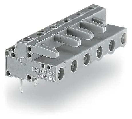 WAGO 232 Leiterplattenleiste gewinkelt Leiterplattenmontage 5-polig / 1-reihig, Raster 7.5 mm Steckbar