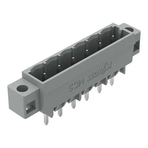 WAGO 231 Leiterplattenleiste Gerade, 6-polig / 1-reihig, Raster 5 mm Raster Leiterplattenmontage, Ummantelt