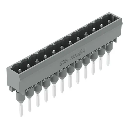 Produktfoto 1 von WAGO 231 Leiterplattensteckverbinder Gerade, 12-polig / 1-reihig, Raster 5 mm Raster DIN-Hutschiene, Ummantelt