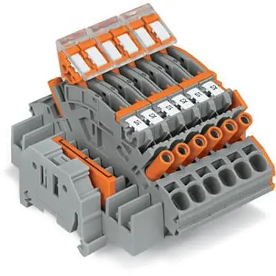 Produktfoto 1 von WAGO TOPJOB S Anschlussklemmenblock 1 Grün, Gelb, 6mm², 500V Zugfederklemme