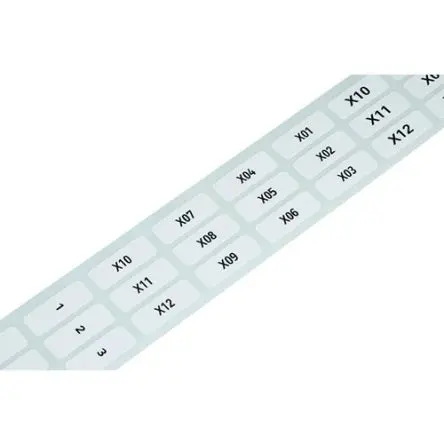 Produktfoto 1 von WAGO Etikett B. 25 mm 1500 Per Roll auf Weiß Schwarz Polyester