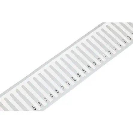 Produktfoto 1 von WAGO 211 Kabelmarkierung Einsteck-Anschluss, Beschriftung: glatt, Weiß Weiß, Ø 1.4 mm - 5 mm, 12 mm