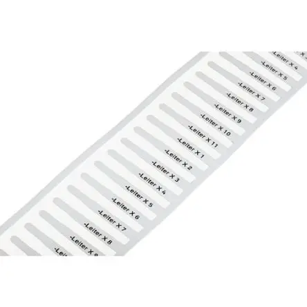 Produktfoto 1 von WAGO 211 Kabelmarkierung Einsteck-Anschluss, Beschriftung: glatt, Weiß, 23 mm