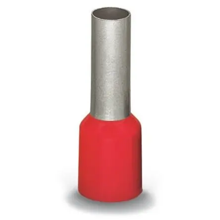 Produktfoto 1 von WAGO 216 Aderendhülse, Stift ø 4.5 mm, Rot, 12 mm, 22mm, Isoliert