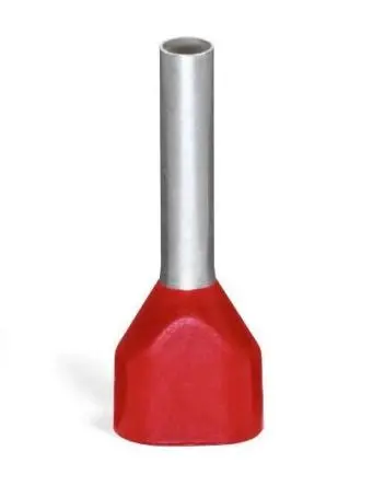 Produktfoto 1 von WAGO 216 Aderendhülse, Stift ø 2 mm, Rot, Kunststoff, 12 mm, 19mm, Isoliert