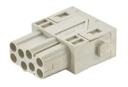 Produktfoto 1 von HARTING HAN Modular Modul für robusten Stromversorgungsstecker Buchse, 8-polig 16A, Steckmodul