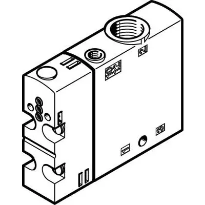 Produktfoto 1 von Festo, Basis CPE18 Pneumatik-Steuerventil M5, Aluminiumdruckguss 550166
