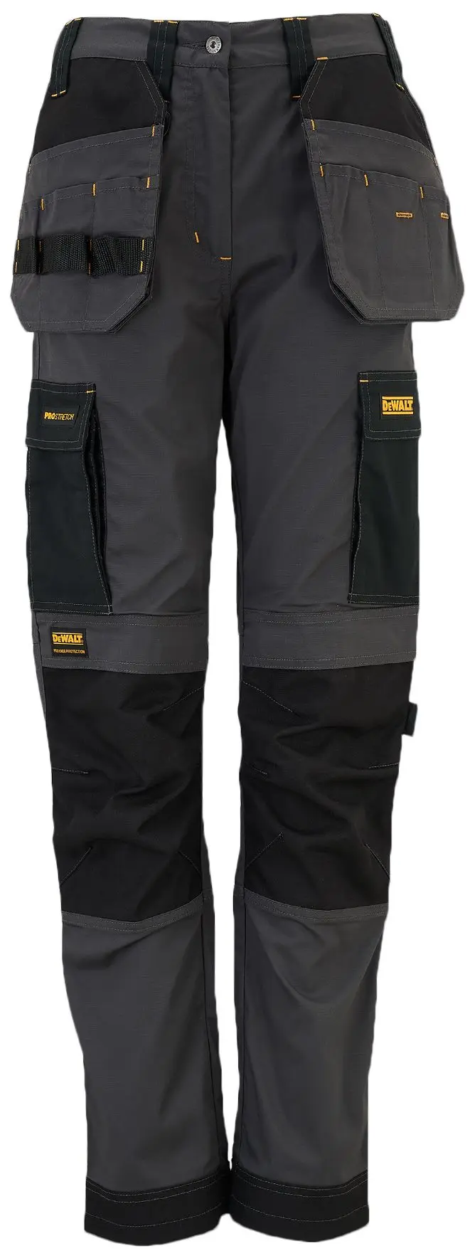 Produktfoto 1 von DeWALT Roseville Damen Arbeitshose, Ripstop Schwarz, Grau 26 cm, W26 cm x 31in