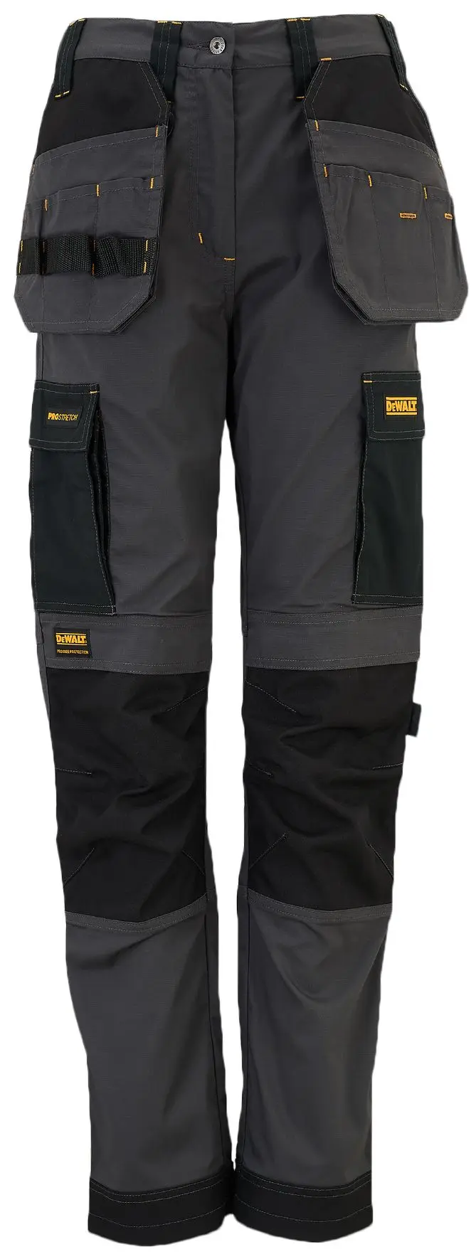 DeWALT Roseville Damen Arbeitshose, Ripstop Grau, Schwarz 31 cm, W31 cm x 29in