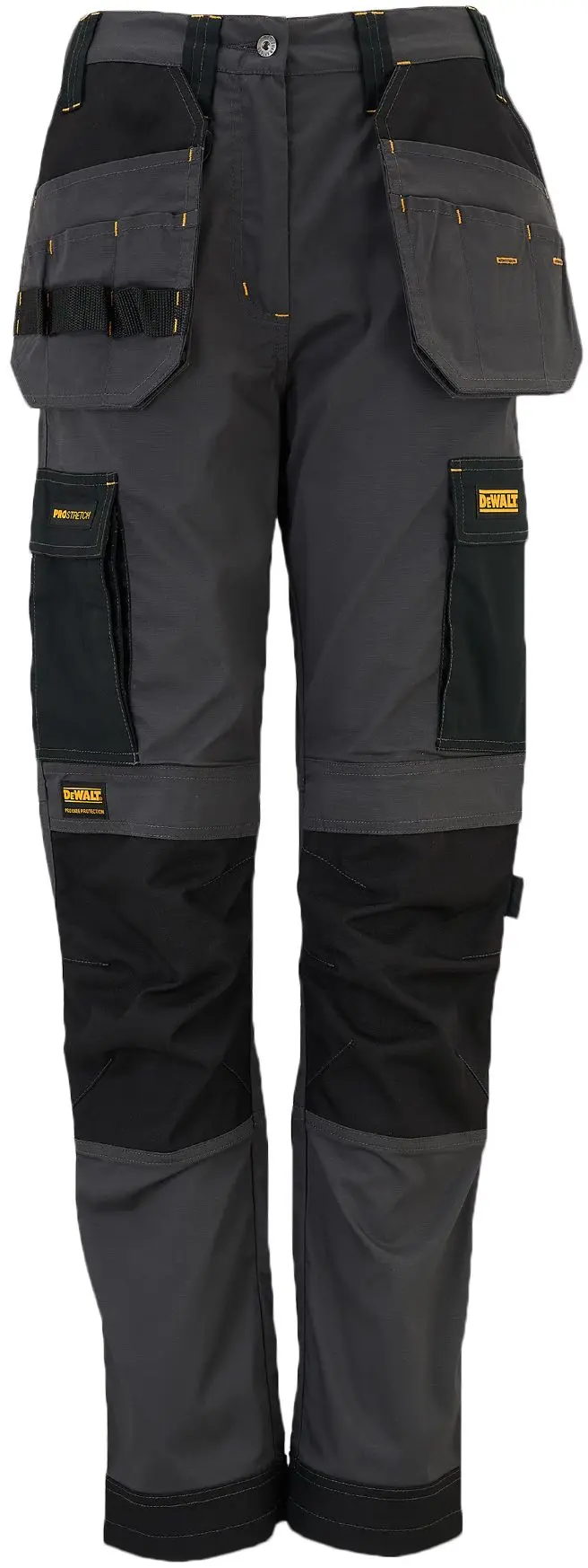 DeWALT Roseville Damen Arbeitshose, Ripstop Schwarz, Grau 31 cm, W31 cm x 31in
