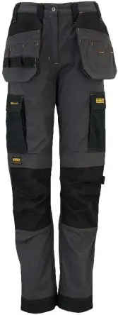 Produktfoto 1 von DeWALT Roseville Damen Arbeitshose, Ripstop Schwarz, Grau 31 cm, W31 cm x 31Zoll