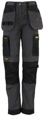 Produktfoto 1 von DeWALT Roseville Damen Arbeitshose, Ripstop Schwarz, Grau 36 cm, W36 cm x 31Zoll
