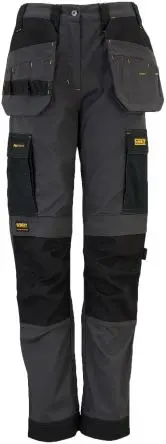 Produktfoto 1 von DeWALT Roseville Damen Arbeitshose, Polyester Schwarz, Grau 21 cm, W21 cm x 29Zoll