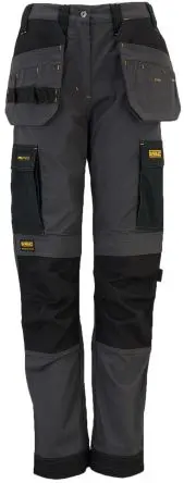 Produktfoto 1 von DeWALT Roseville Damen Arbeitshose, Polyester Grau, Schwarz 21 cm, W21 cm x 31Zoll