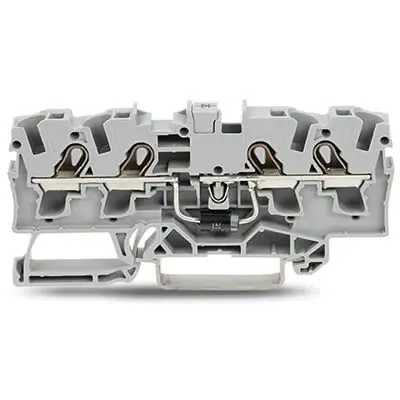 Produktfoto 1 von WAGO TOPJOB S Bauteil-Anschlussklemmenblock 1 Grau, 4mm², 250V Einsteck-Anschluss