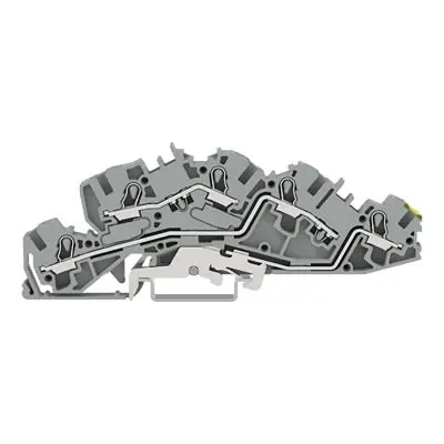 Produktfoto 1 von WAGO TOPJOB S Mehrstufiger Anschlussklemmenblock 3 Grau, 4mm², 250V Einsteck-Anschluss