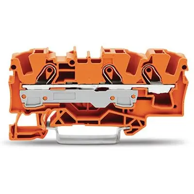 Produktfoto 1 von WAGO TOPJOB S Anschlussklemmenblock DIN-Schiene 1 Orange, 6mm², 800V Einsteck-Anschluss IECEx/ATEX/CSA
