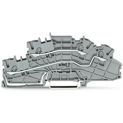 Produktfoto 1 von WAGO TOPJOB S Mehrstufiger Anschlussklemmenblock 3 Grau, 2.5 mm², 400 V Einsteck-Anschluss