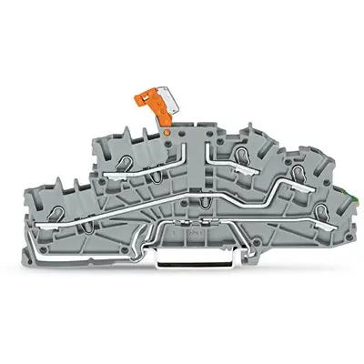 Produktfoto 1 von WAGO TOPJOB S Mehrstufiger Anschlussklemmenblock 3 Grau, 2.5 mm², 400 V Einsteck-Anschluss