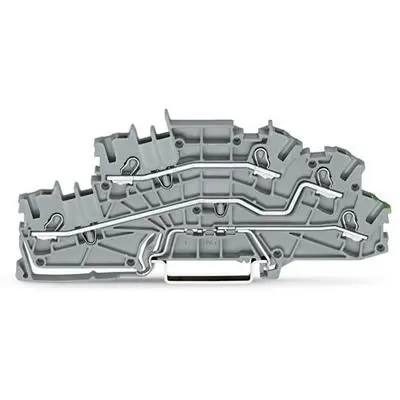 Produktfoto 1 von WAGO TOPJOB S Mehrstufiger Anschlussklemmenblock 3 Grau, 2.5mm², 250V Einsteck-Anschluss