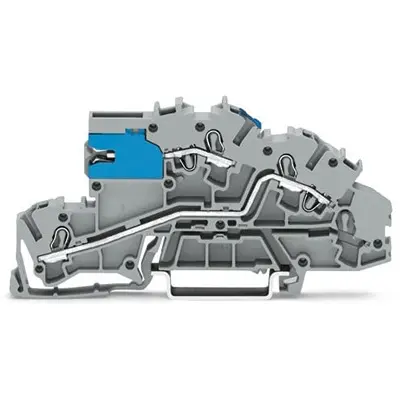 Produktfoto 1 von WAGO TOPJOB S Mehrstufiger Anschlussklemmenblock 3 Grau, 2.5 mm², 400 V Einsteck-Anschluss