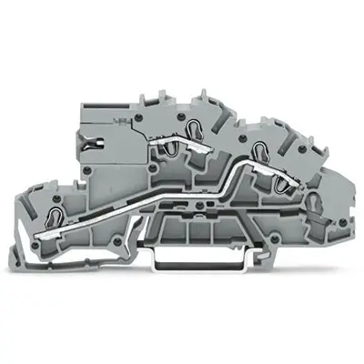 Produktfoto 1 von WAGO TOPJOB S Mehrstufiger Anschlussklemmenblock 3 Grau, 2.5 mm², 400 V Einsteck-Anschluss