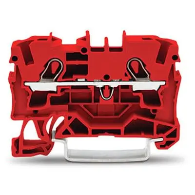 Produktfoto 1 von WAGO TOPJOB S Anschlussklemmenblock DIN-Schiene 1 Rot, 4mm², 800V Einsteck-Anschluss IECEx/ATEX/CSA