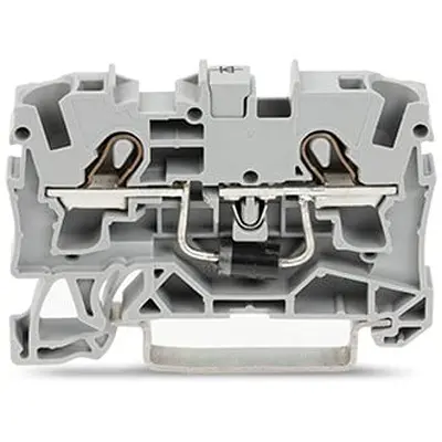 Produktfoto 1 von WAGO TOPJOB S Bauteil-Anschlussklemmenblock 1 Grau, 4 mm², 250 V Einsteck-Anschluss