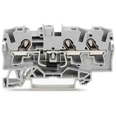 Produktfoto 1 von WAGO TOPJOB S Bauteil-Anschlussklemmenblock 1 Grau, 4mm², 250V Einsteck-Anschluss