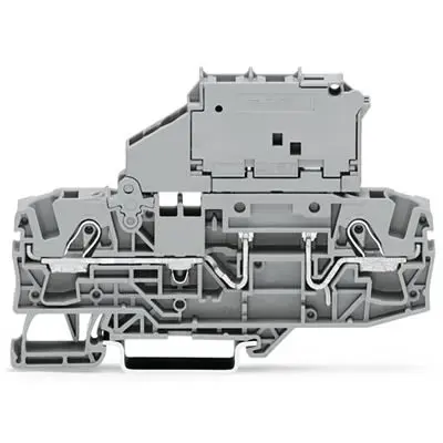 Produktfoto 1 von WAGO TOPJOB S Abgesicherter Anschlussklemmenblock 1 Grau, 6mm², 30V Einsteck-Anschluss Abgesichert CSA