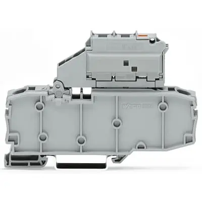 Produktfoto 1 von WAGO TOPJOB S Abgesicherter Anschlussklemmenblock 1 Grau, 6mm², 1000V Einsteck-Anschluss Abgesichert CSA