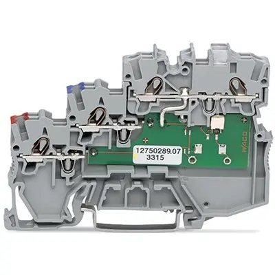 Produktfoto 1 von WAGO TOPJOB S Anschlussklemmenblock DIN-Schiene 3 Grau, 1 mm², 24 V Zugfederklemme