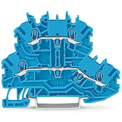 Produktfoto 1 von WAGO TOPJOB S Anschlussklemmenblock DIN-Schiene 2 Blau, 1 mm², 600 V Zugfederklemme IECEx, EAC Ex, ATEX