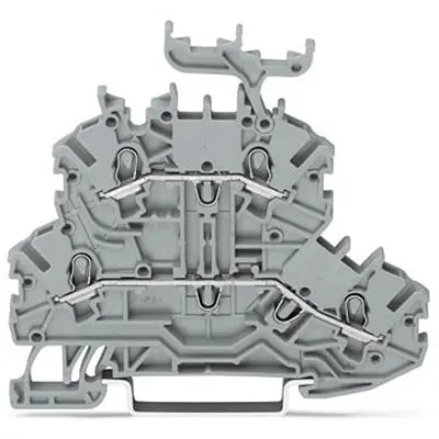 Produktfoto 1 von WAGO TOPJOB S Anschlussklemmenblock DIN-Schiene 2 Grau, 1 mm², 600 V Zugfederklemme ATEX, EAC Ex, IECEx