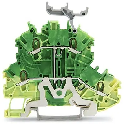 Produktfoto 1 von WAGO TOPJOB S Anschlussklemmenblock DIN-Schiene 2 Gelb, Grün, 1 mm² Zugfederklemme IECEx, EAC Ex, ATEX