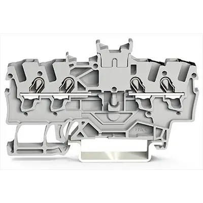 Produktfoto 1 von WAGO TOPJOB S Anschlussklemmenblock DIN-Schiene 1 Grau, 1.5 mm², 600 V Zugfederklemme ATEX, EAC Ex, IECEx