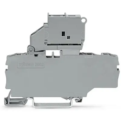 Produktfoto 1 von WAGO TOPJOB S Abgesicherter Anschlussklemmenblock 1 Grau, 2.5 mm², 250 V Einsteck-Anschluss Abgesichert IECEx/ATEX/CSA