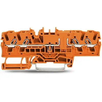 Produktfoto 1 von WAGO TOPJOB S Anschlussklemmenblock DIN-Schiene 1 Orange, 2.5mm², 300V Einsteck-Anschluss IECEx/ATEX/CSA
