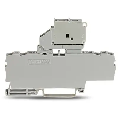 Produktfoto 1 von WAGO TOPJOB S Abgesicherter Anschlussklemmenblock 1 Grau, 2.5 mm², 250 V Einsteck-Anschluss Abgesichert IECEx/ATEX/CSA