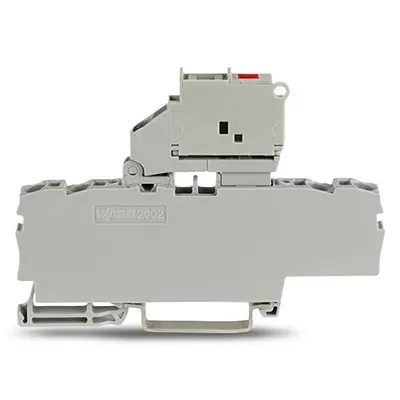 Produktfoto 1 von WAGO TOPJOB S Abgesicherter Anschlussklemmenblock 1 Grau, 2.5 mm², 30 V Einsteck-Anschluss Abgesichert IECEx/ATEX/CSA