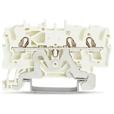 Produktfoto 1 von WAGO TOPJOB S Anschlussklemmenblock DIN-Schiene 1 Weiß, 2.5 mm² Einsteck-Anschluss IECEx/ATEX/CSA