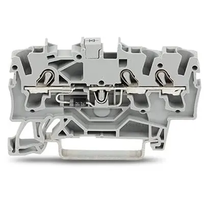 Produktfoto 1 von WAGO TOPJOB S Bauteil-Anschlussklemmenblock 1 Grau, 2.5 mm² Einsteck-Anschluss