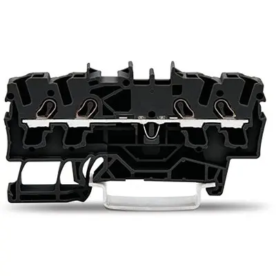 Produktfoto 1 von WAGO TOPJOB S Anschlussklemmenblock DIN-Schiene 1 Schwarz, 2.5 mm², 600 V Einsteck-Anschluss IECEx/ATEX/CSA
