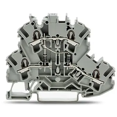 WAGO TOPJOB S Doppelstock Reihenklemmen 2 Grau, 2.5 mm² Einsteck-Anschluss
