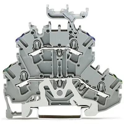 Produktfoto 1 von WAGO TOPJOB S Doppelstock Reihenklemmen 2 Grau, 2.5 mm², 600 V Einsteck-Anschluss IECEx/ATEX/CSA