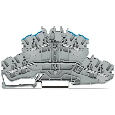 Produktfoto 1 von WAGO TOPJOB S Doppelstock Reihenklemmen 2 Grau, 2.5 mm², 600 V Einsteck-Anschluss IECEx/ATEX/CSA