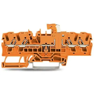 Produktfoto 1 von WAGO TOPJOB S Prüftrennklemmenblock 1 Orange, 2.5mm², 300V Einsteck-Anschluss IECEx/ATEX/CSA