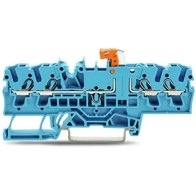 Produktfoto 1 von WAGO TOPJOB S Prüftrennklemmenblock 1 Blau, 2.5 mm², 300 V Einsteck-Anschluss IECEx/ATEX/CSA